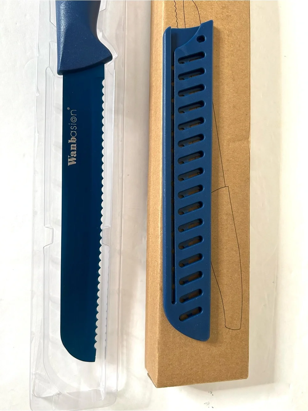Wanbasion Professional Bread Knife Stainless Steel Blue